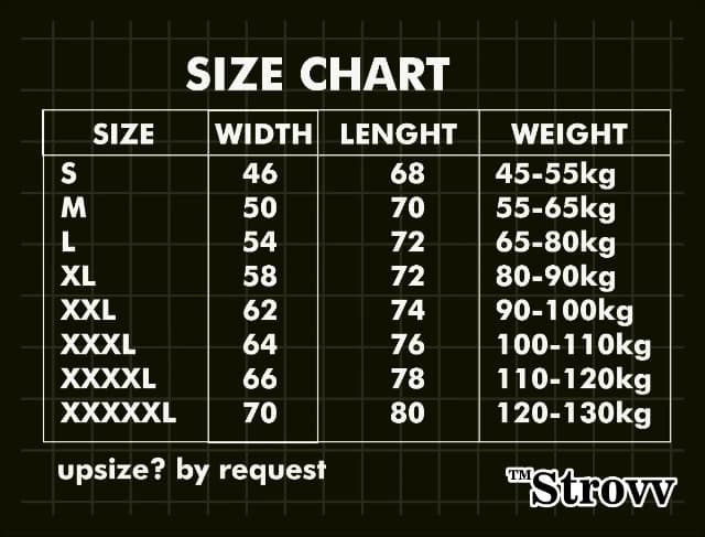 Strovv Dumpsterdam football jersey size guide